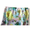 Women Spring Summer Floral Print Satin Long Skirt
