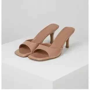 Women Square Toe Thin Heels