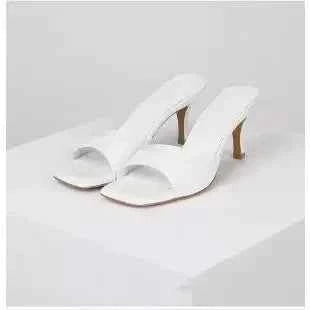 Women Square Toe Thin Heels