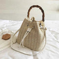 Women Straw Weave Bucket Bag