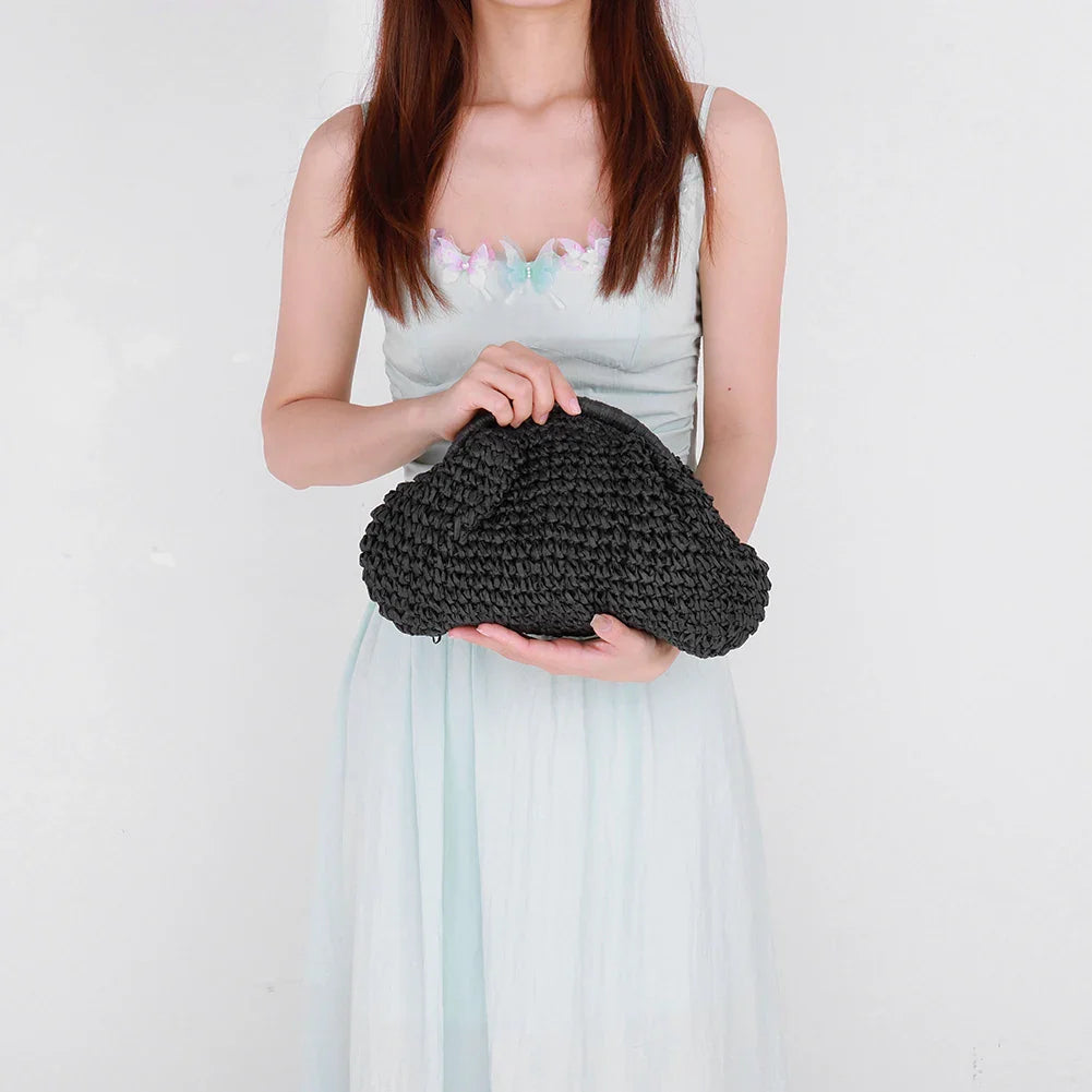 Women Straw Woven Bag - Camel / CHINA