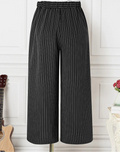 Women Stripe Pants Casual Wide Leg Trousers