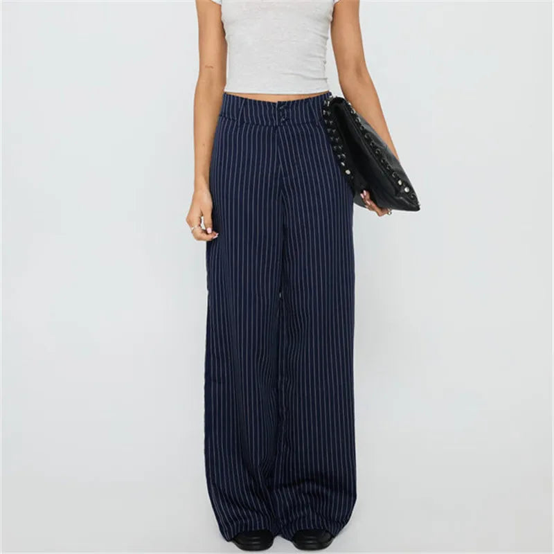 Women Stripes Printed Full Length Pants