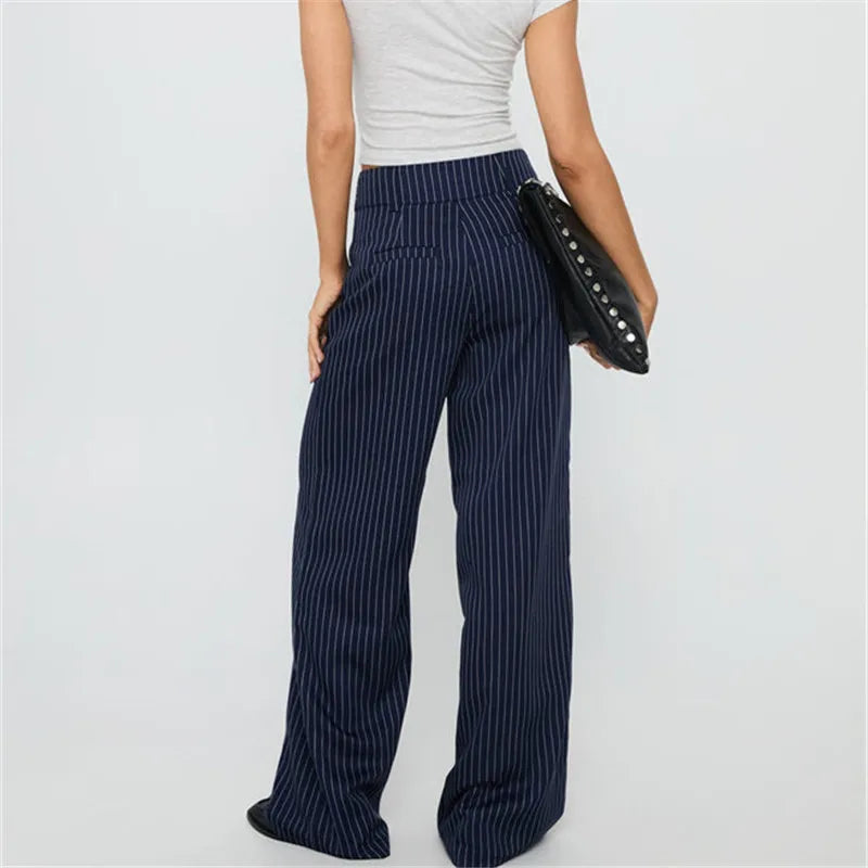 Women Stripes Printed Full Length Pants