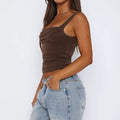 Women Tank Tops Summer Backless Streetwear Casual Slim - Other