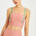 Women Thin Shoulder Straps With Shock-proof Chest Pad Tank Top - pink / S