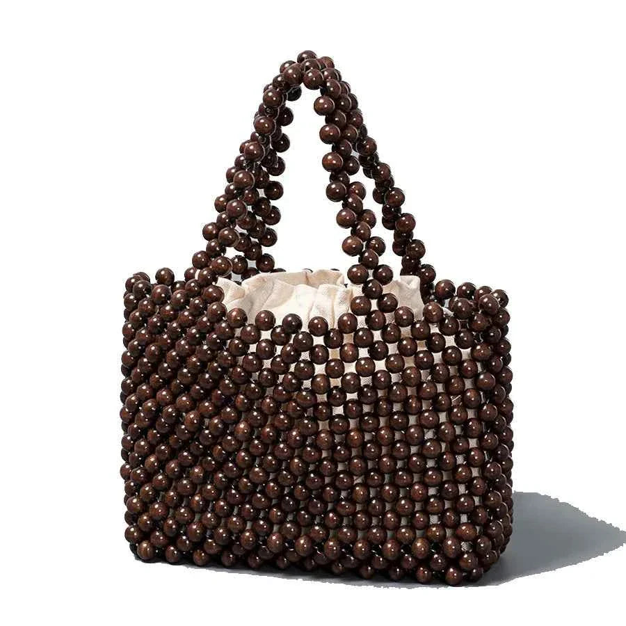 Women Top Handle Bag Hand-Woven Hollow Out Totes Bags