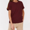 Women Versatile Leisure Daily Tops - Wine Red / L