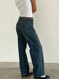 Women Vintage Aesthetic Low Rise Baggy Jeans