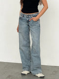Women Vintage Aesthetic Low Rise Baggy Jeans