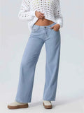 Women Wide Leg Boyfriend Jeans