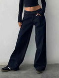 Women Wide Leg Boyfriend Jeans