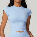 Women Yoga Casual T-shirt - Sky Blue / S / CHINA
