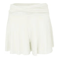 Women Yoga High Waist Cross Mesh Shorts - creamy white / M
