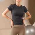 Women Yoga Top Seamless Sport T-shirt