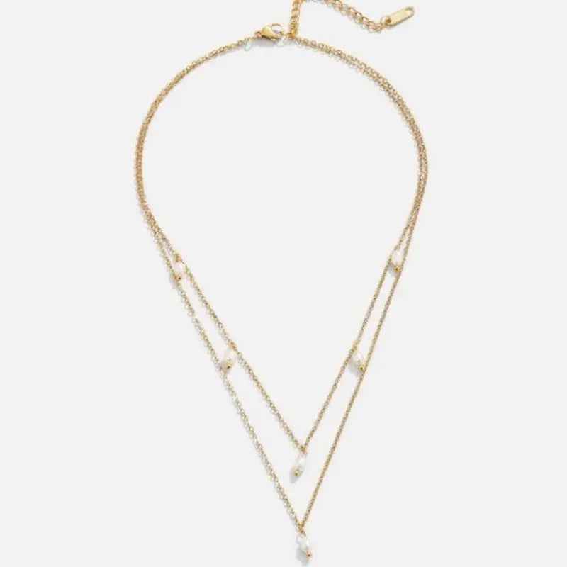 Women's 18K Gold-plated Natural Pearl Double-layer Twin Necklace - Norellé