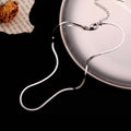 Women’s 925 Sterling Silver Snake Bone Necklace - White Gold Color 50CM - electronic accessories