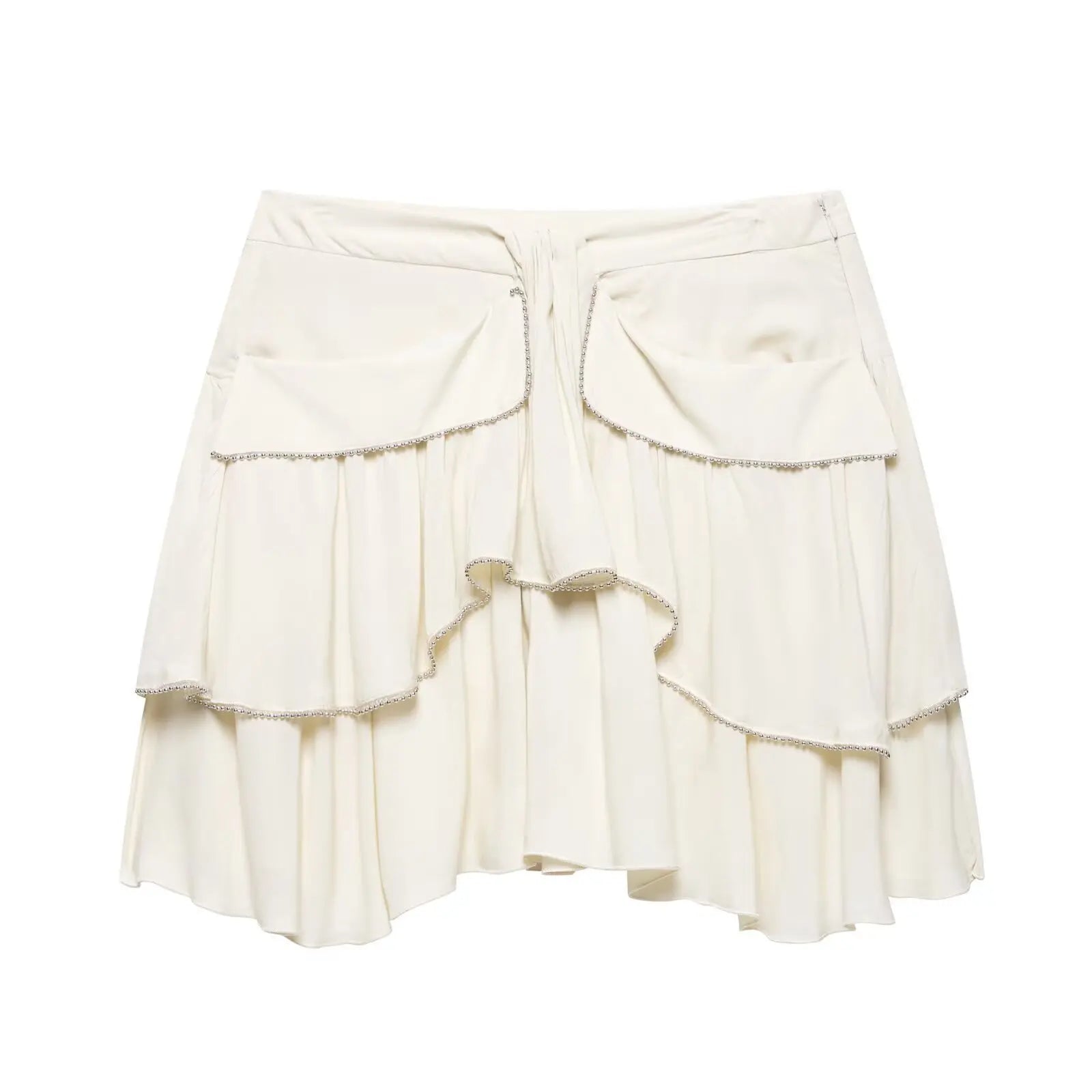 Women’s A-line Pleated Mini Skirt - Beige skirt / M