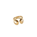 Women’s Adjustable Alloy Geometric Hollow Ring - electronic accessories