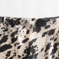 Women's Animal Pattern Printed Silk Satin Midi Skirt