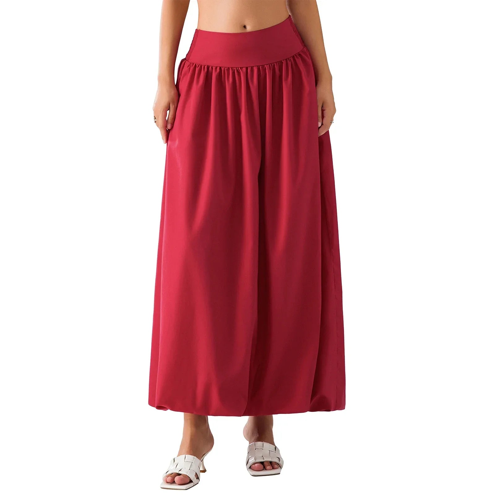 Women’s Ankle Length Skirt - Red / XL