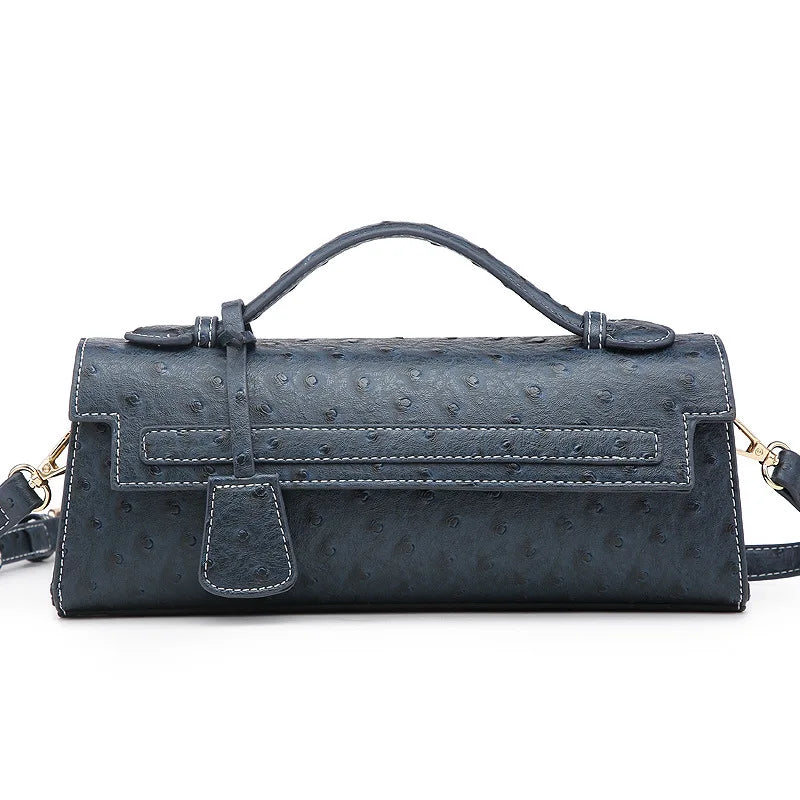 Women’s Bag Diagonal Cross - Ostrich navy / 28X6.5X11 CM