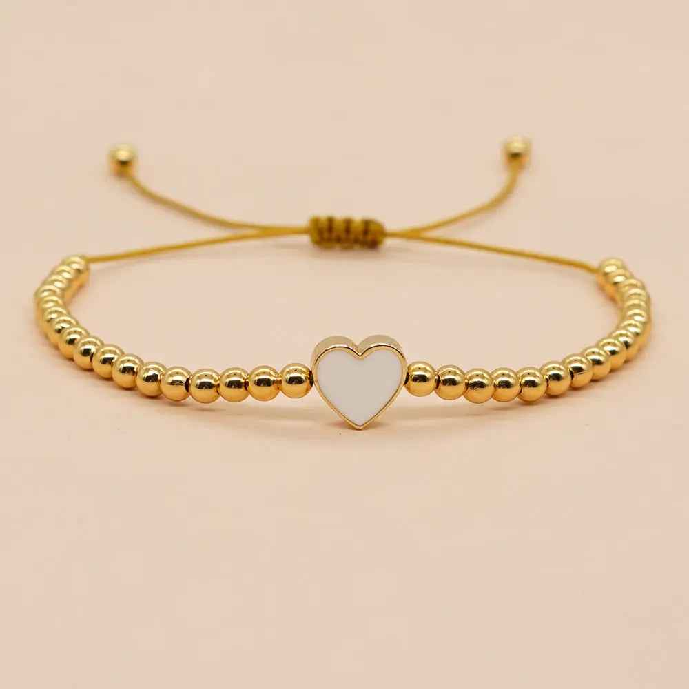 Women's Beach Vacation Copper Bead Oil Drop Peach Heart - Norellé