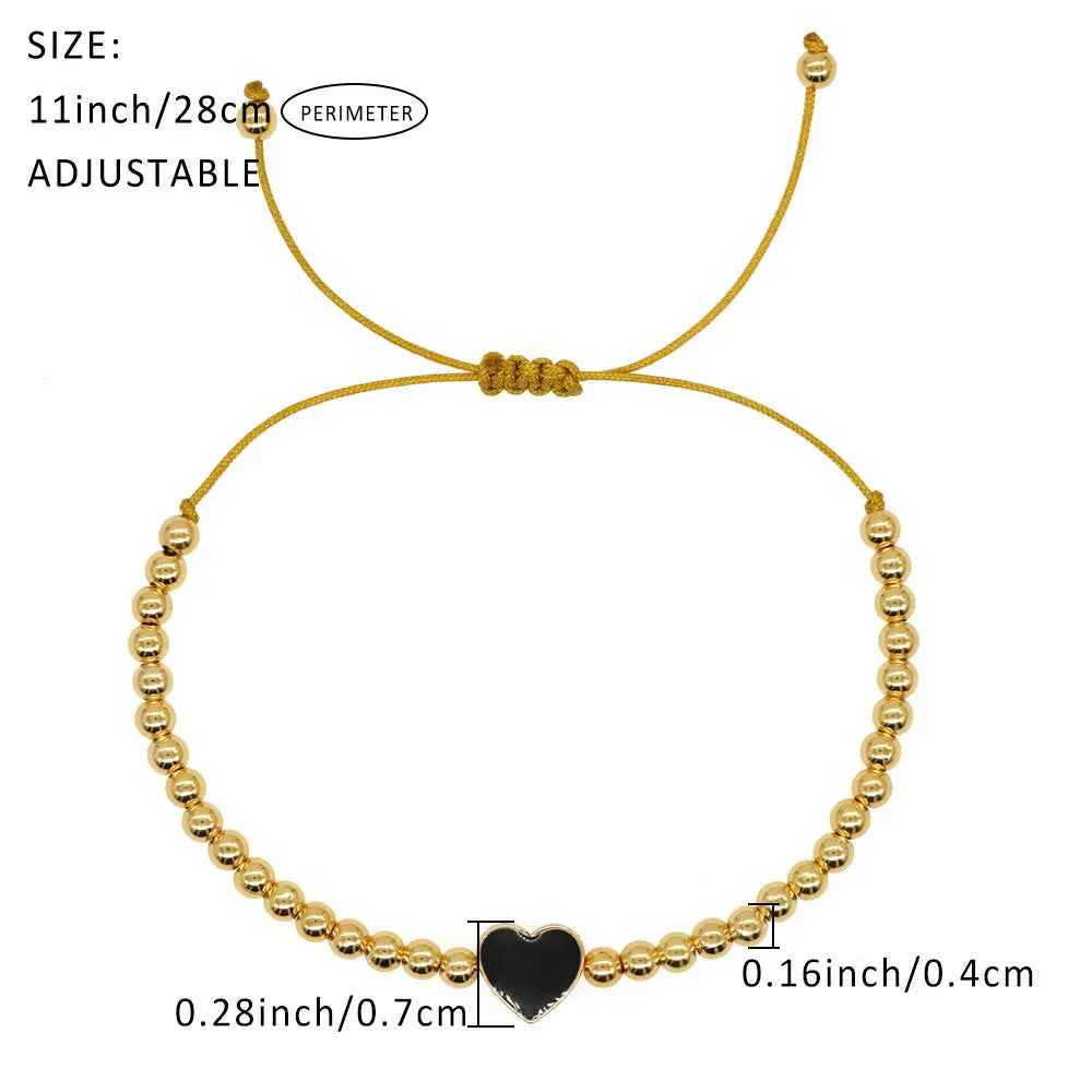 Women's Beach Vacation Copper Bead Oil Drop Peach Heart - Norellé