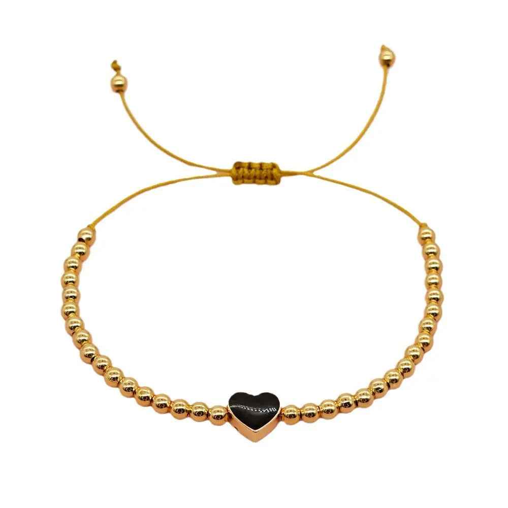 Women's Beach Vacation Copper Bead Oil Drop Peach Heart - Norellé