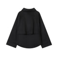Women’S Black Casual Jacket Coat