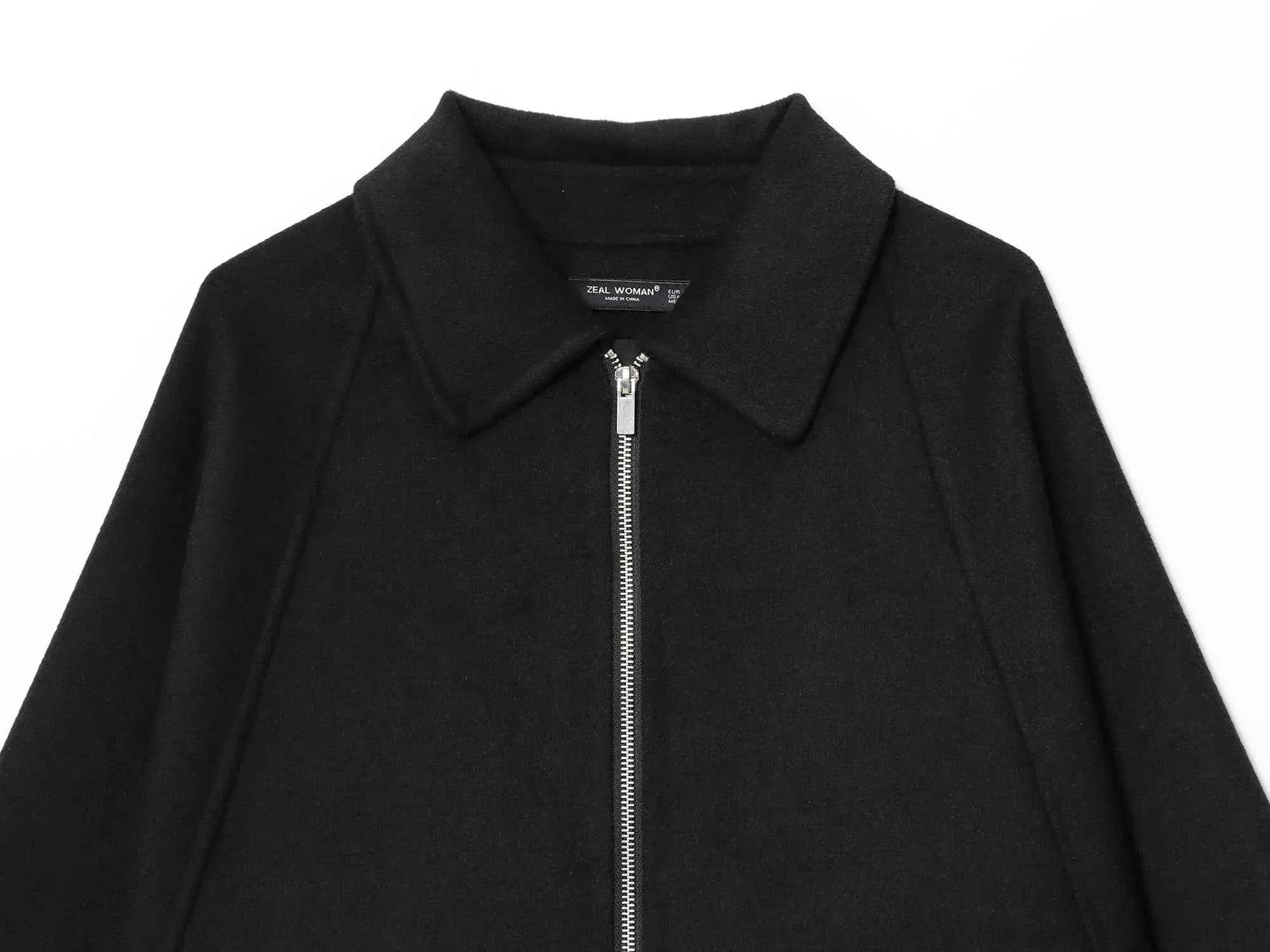 Women'S Black Casual Jacket Coat