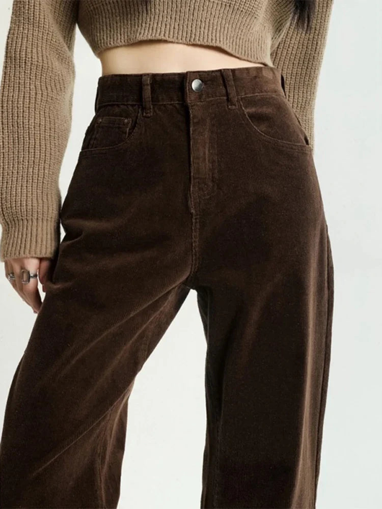 Women’s Brown Baggy Corduroy Pants Vintage - Coffee / L
