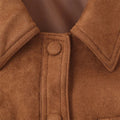 Women’s Button Decoration Suede Jacket Coat