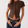 Women’s Casual Button Up Top - E / M