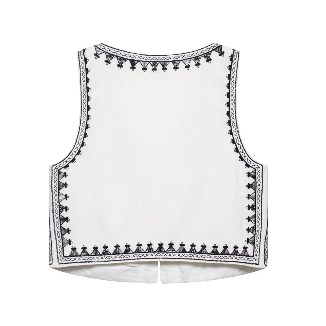 Women’s Casual Embroidered V-neck Vest With Wide-leg Shorts