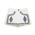 Women’s Casual Embroidered V-neck Vest With Wide-leg Shorts - Pants / XS