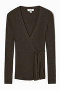 Women's Casual Wool Blend Tie Wrap Cardigan