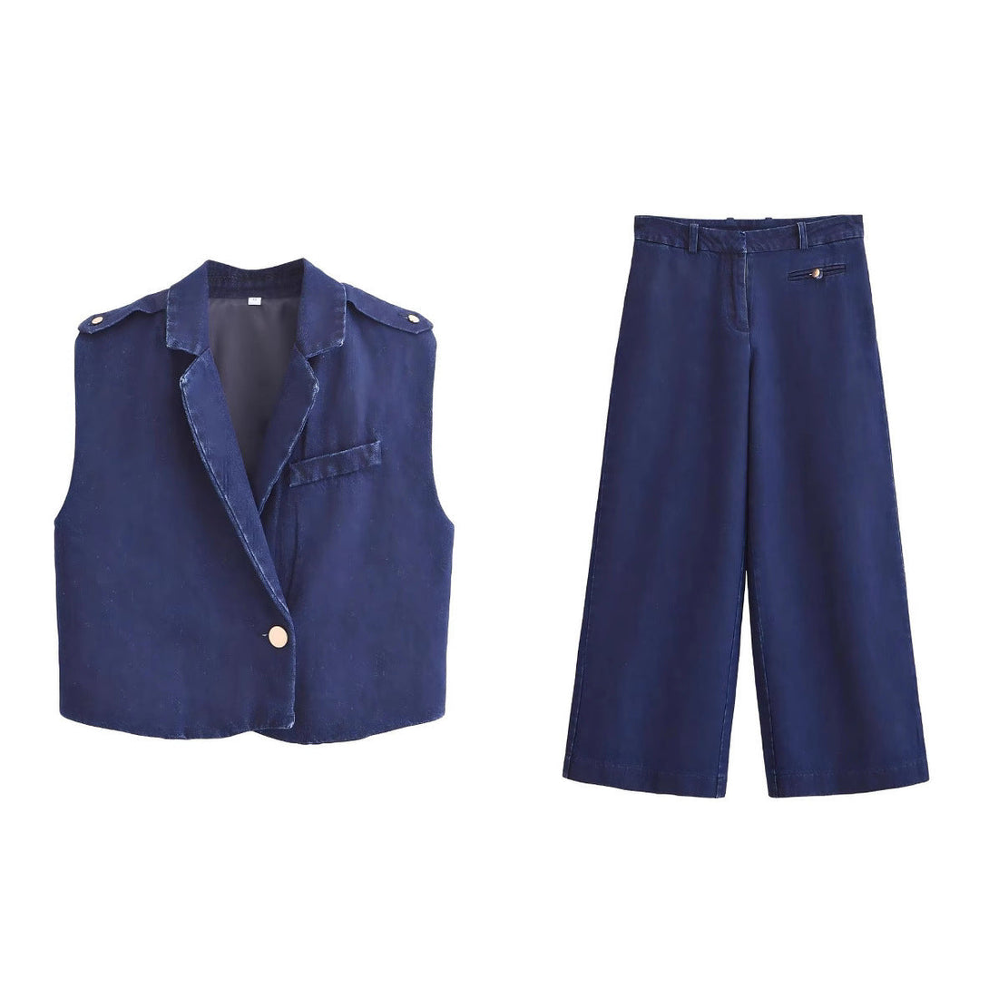 Women’s Clothing Denim Suit Vest Jacket Pants - Other