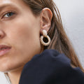 Women’s Creative All-match Baroque Pearl Earrings - Gold - electronic accessories