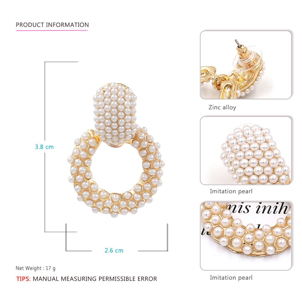 Women’s Creative All-match Baroque Pearl Earrings - Gold - electronic accessories
