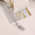 Women’s Cute Bear Necklace Design Niche Titanium Steel Non-fading Clavicle Chain Pendant - Women / Silver - electronic
