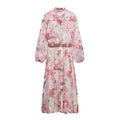 Women’s Dress With Waistband and Floral Print
