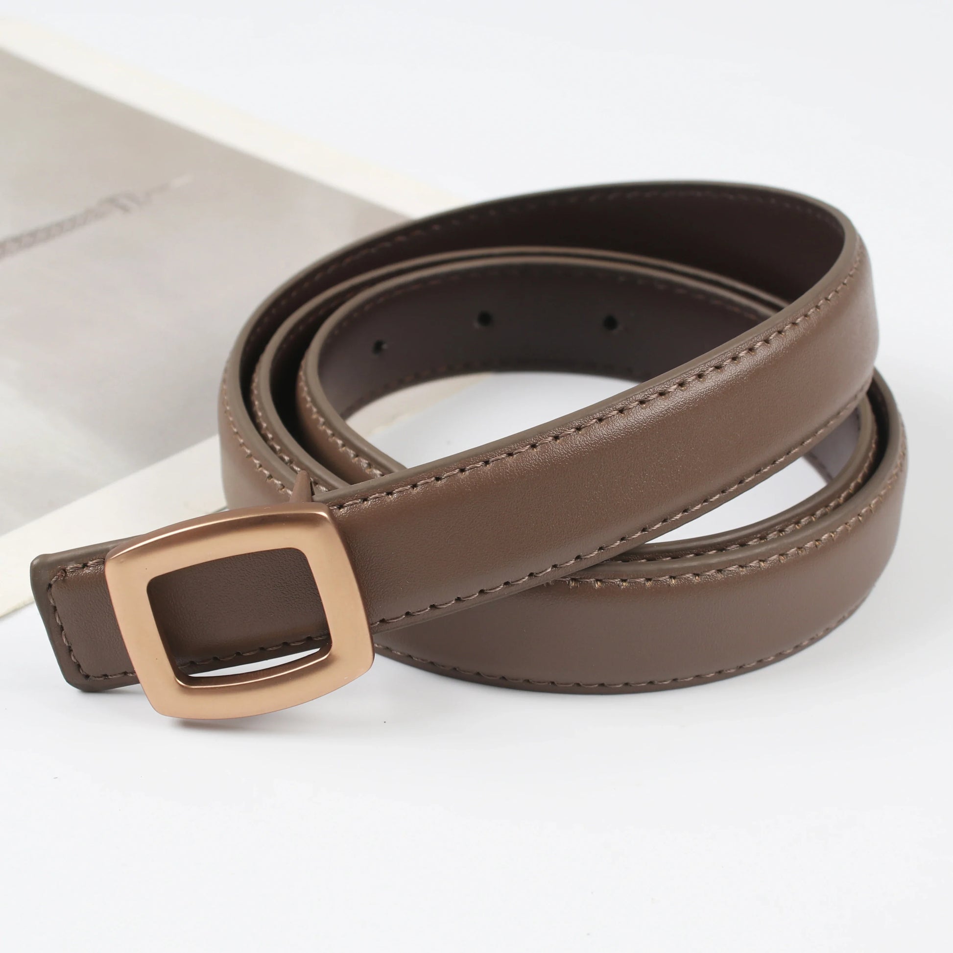 Women’s Elegant Belt - F-khaki / 110cm