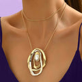 Women’s Fashion Alloy Creative Oval Necklace - electronic accessories