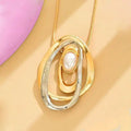 Women’s Fashion Alloy Creative Oval Necklace - electronic accessories