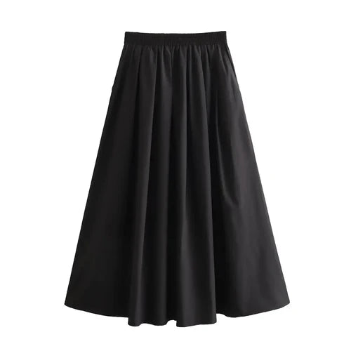 Women’s Fashion Black Wide Pleated Swing Vintage - L / black - Other
