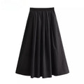 Women’s Fashion Black Wide Pleated Swing Vintage - Other