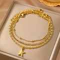 Women's Fashion Casual Starfish Golden Chain Anklet - Norellé