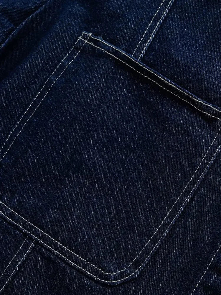 Women’s Fashion Cropped Denim Shirt