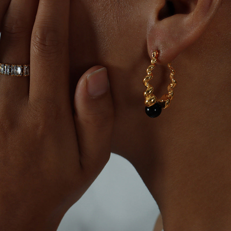 Women’s Fashion Geometry Pattern Metal Hollow Thread Earrings - electronic accessories